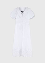 Cotton Broderie V Neck Dress