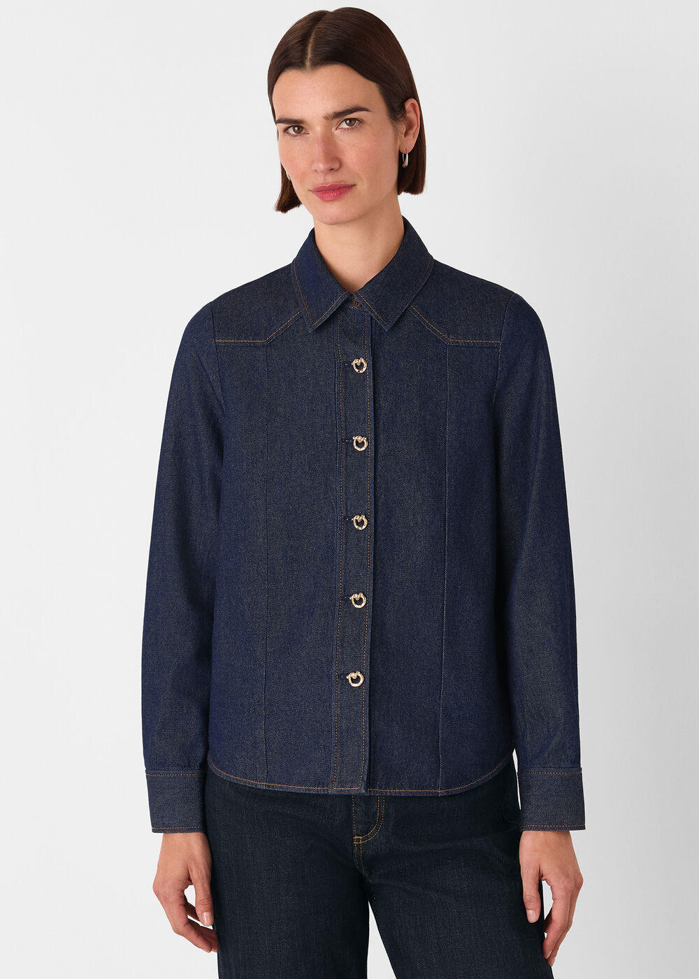 Button Detail Cotton Shirt