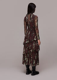Night Cat Tiered Mesh Dress