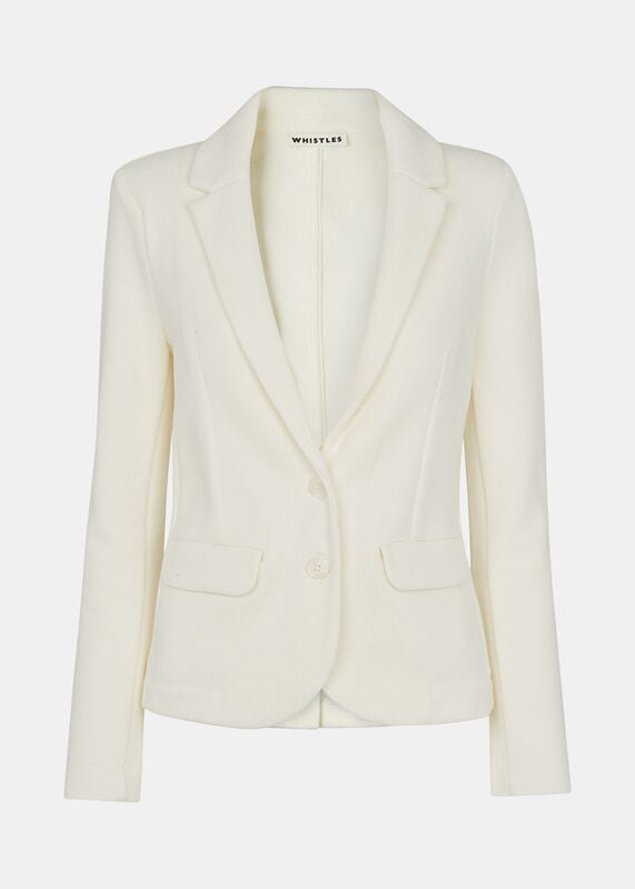 Ivory Slim Jersey Jacket