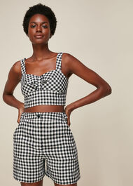 Gingham Linen Short