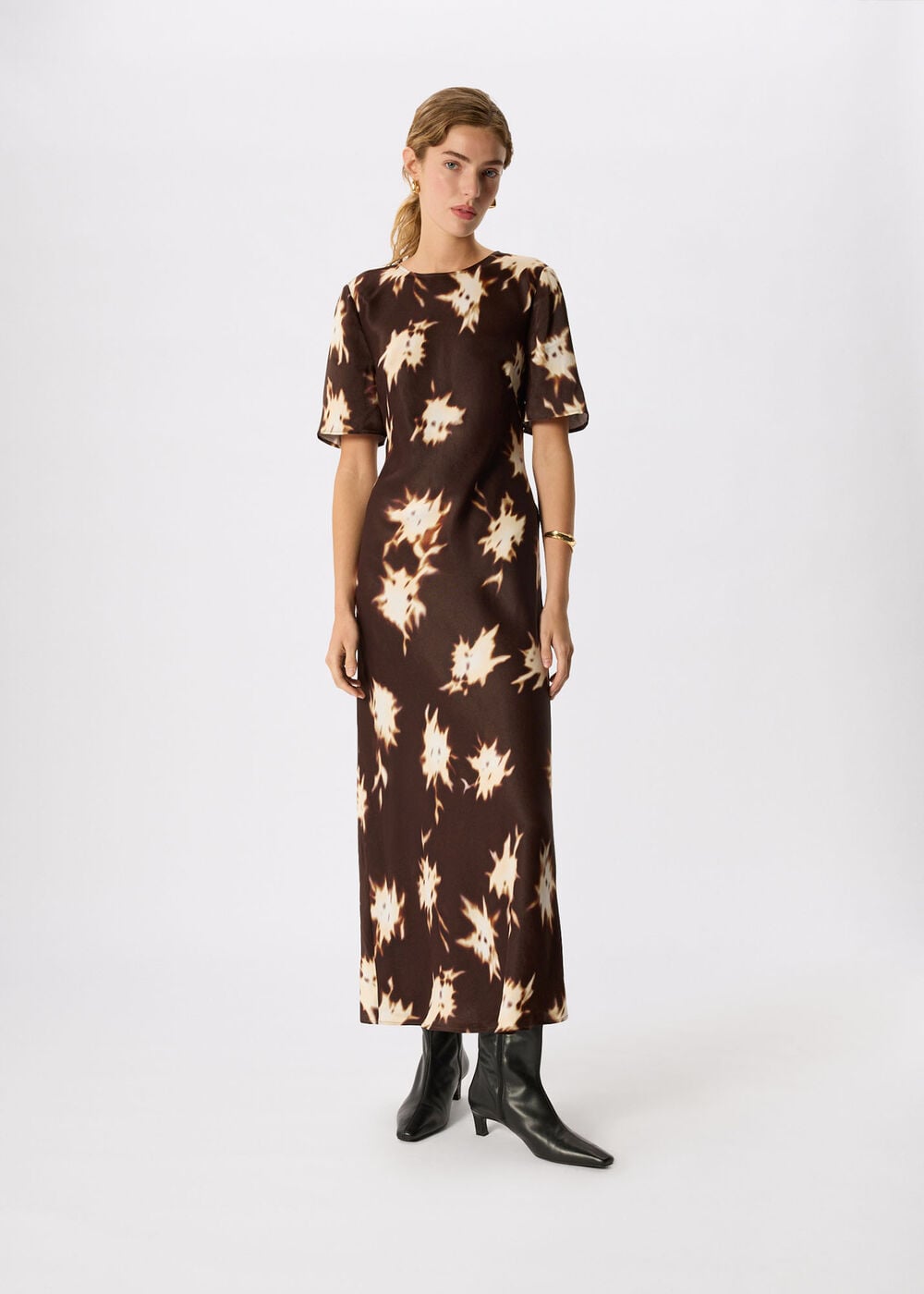 Shadow Floral Midi Dress