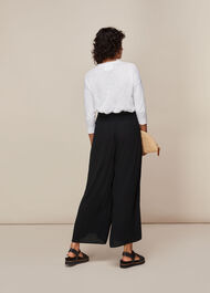 Fluid Crop Trouser Black