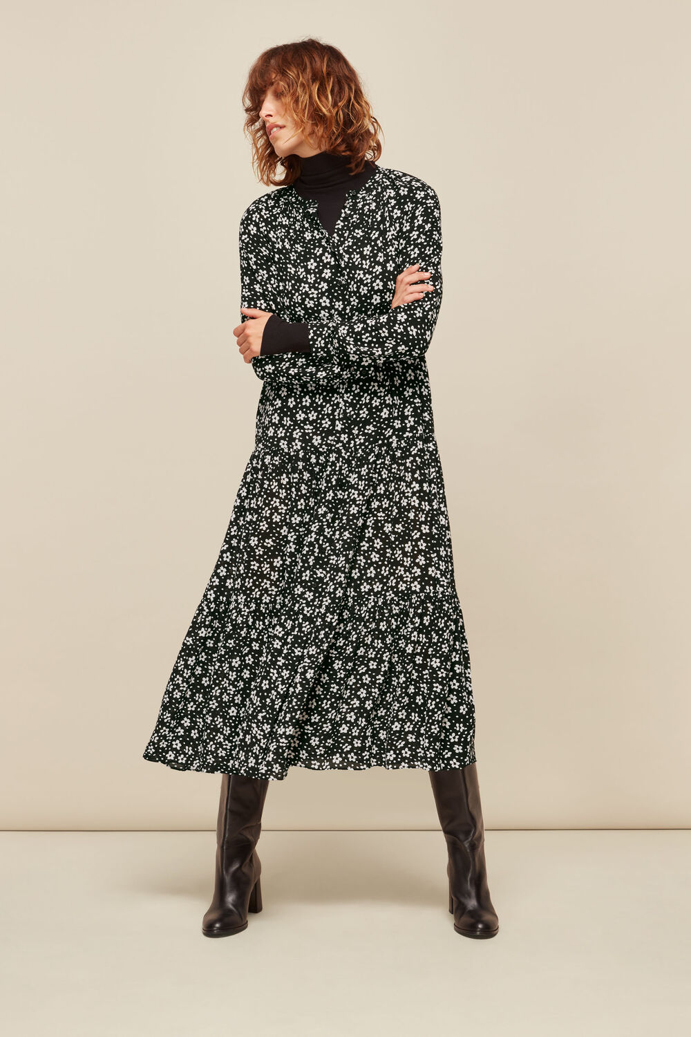 Daisy Spot Trapeze Dress