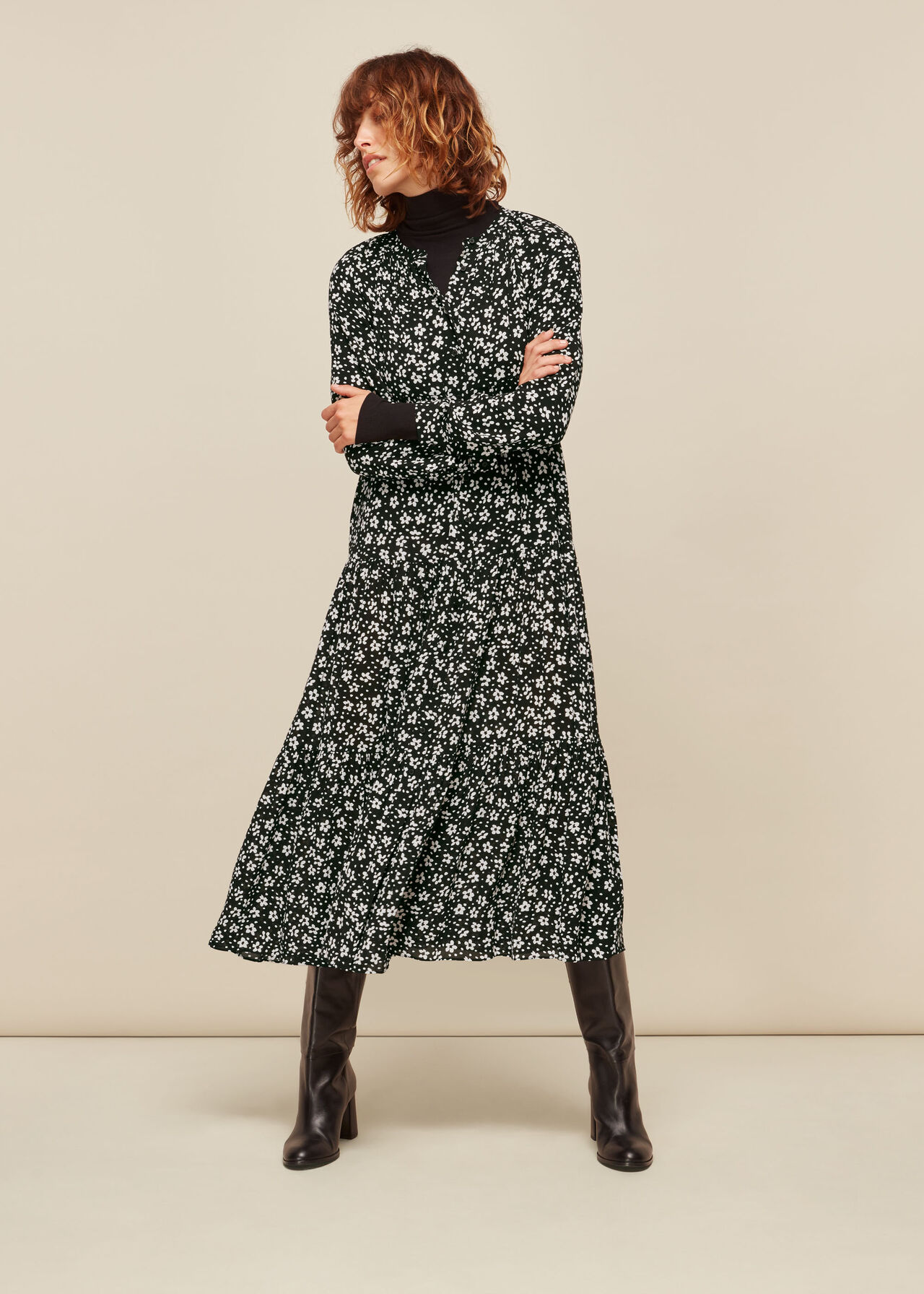 Daisy Spot Trapeze Dress