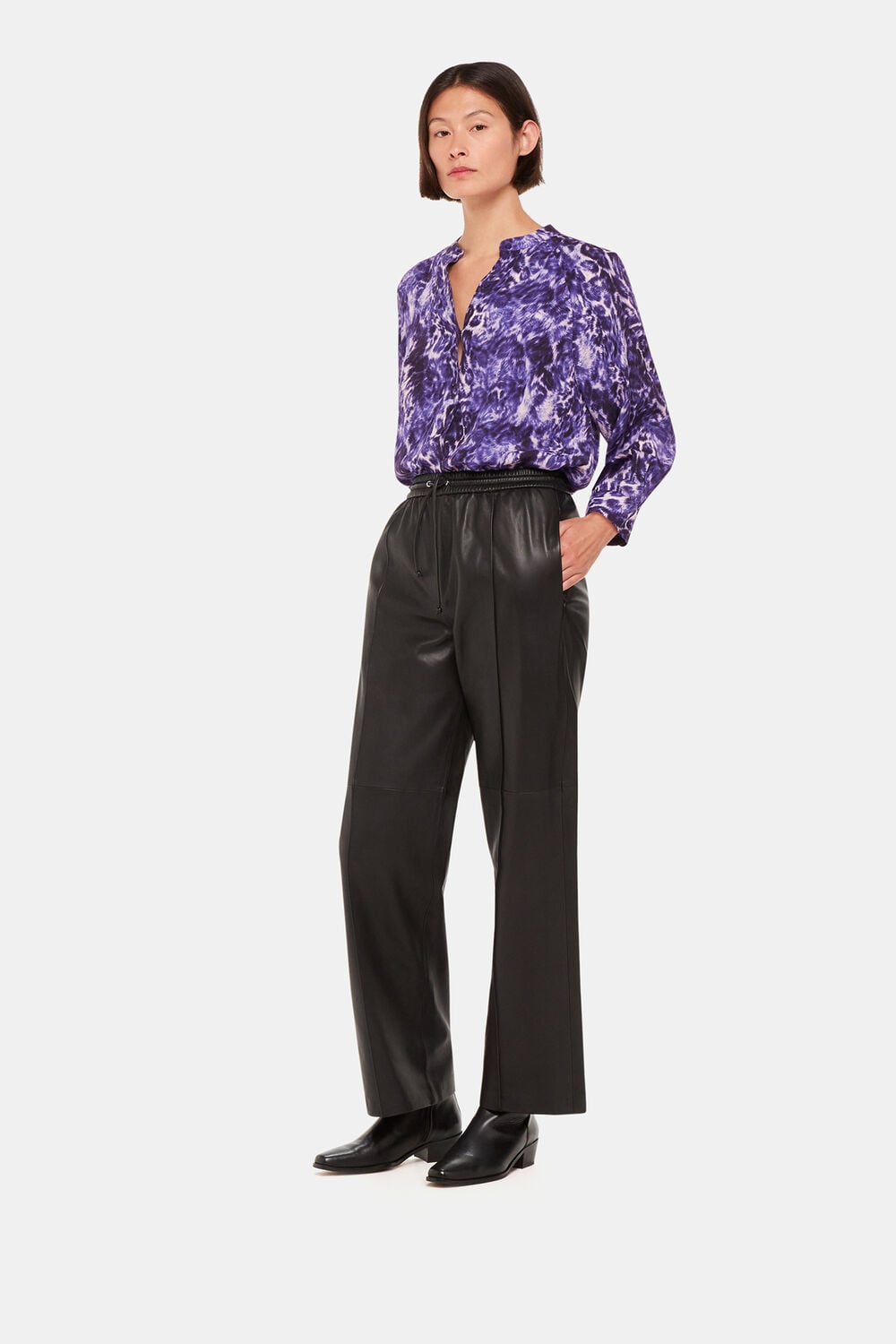 Glossy Leopard Raglan Shirt