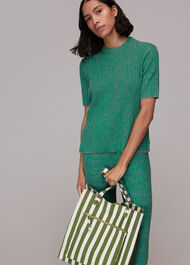 Sena Striped Canvas Tote