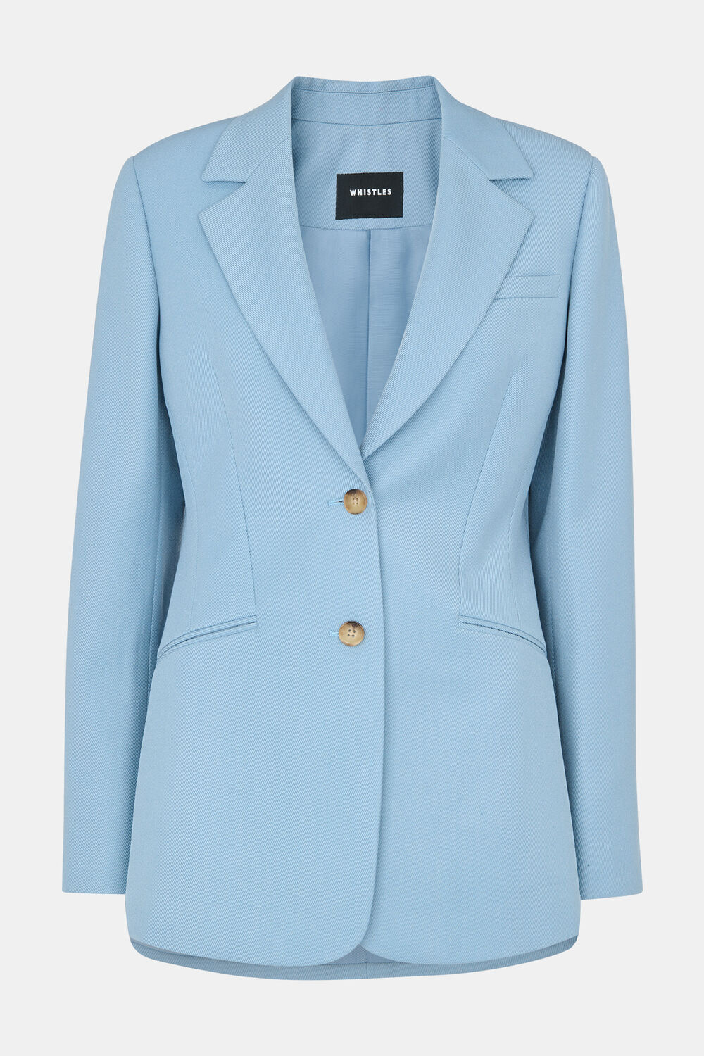 Blue Wool Blend Tailored Blazer