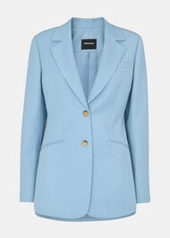 Wool Blend Tailored Blazer