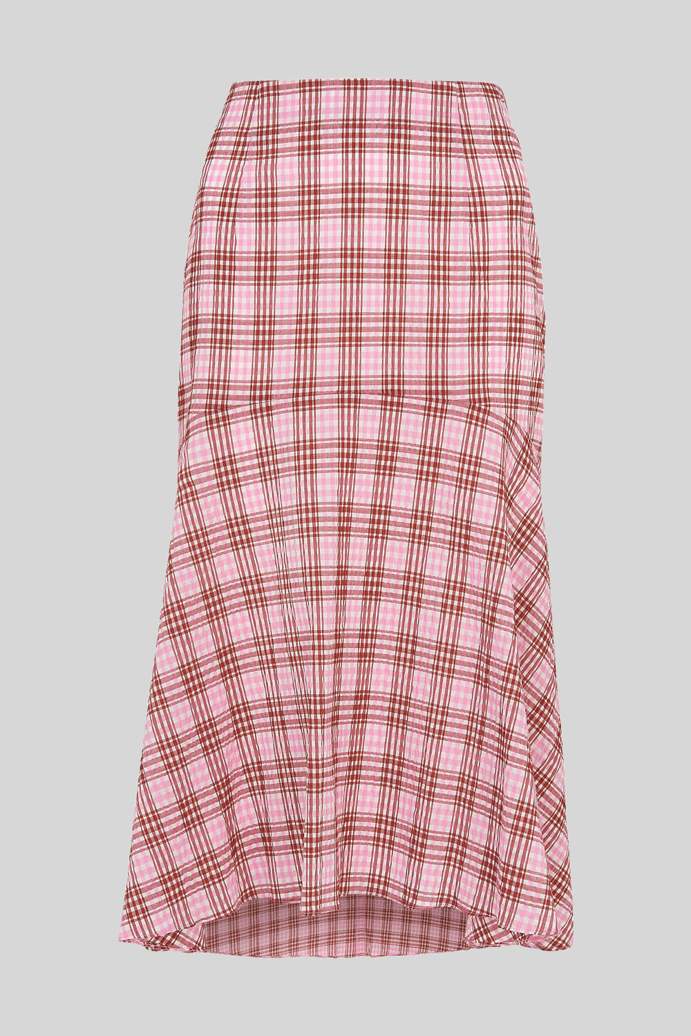Check Seersucker Skirt Pink/Multi