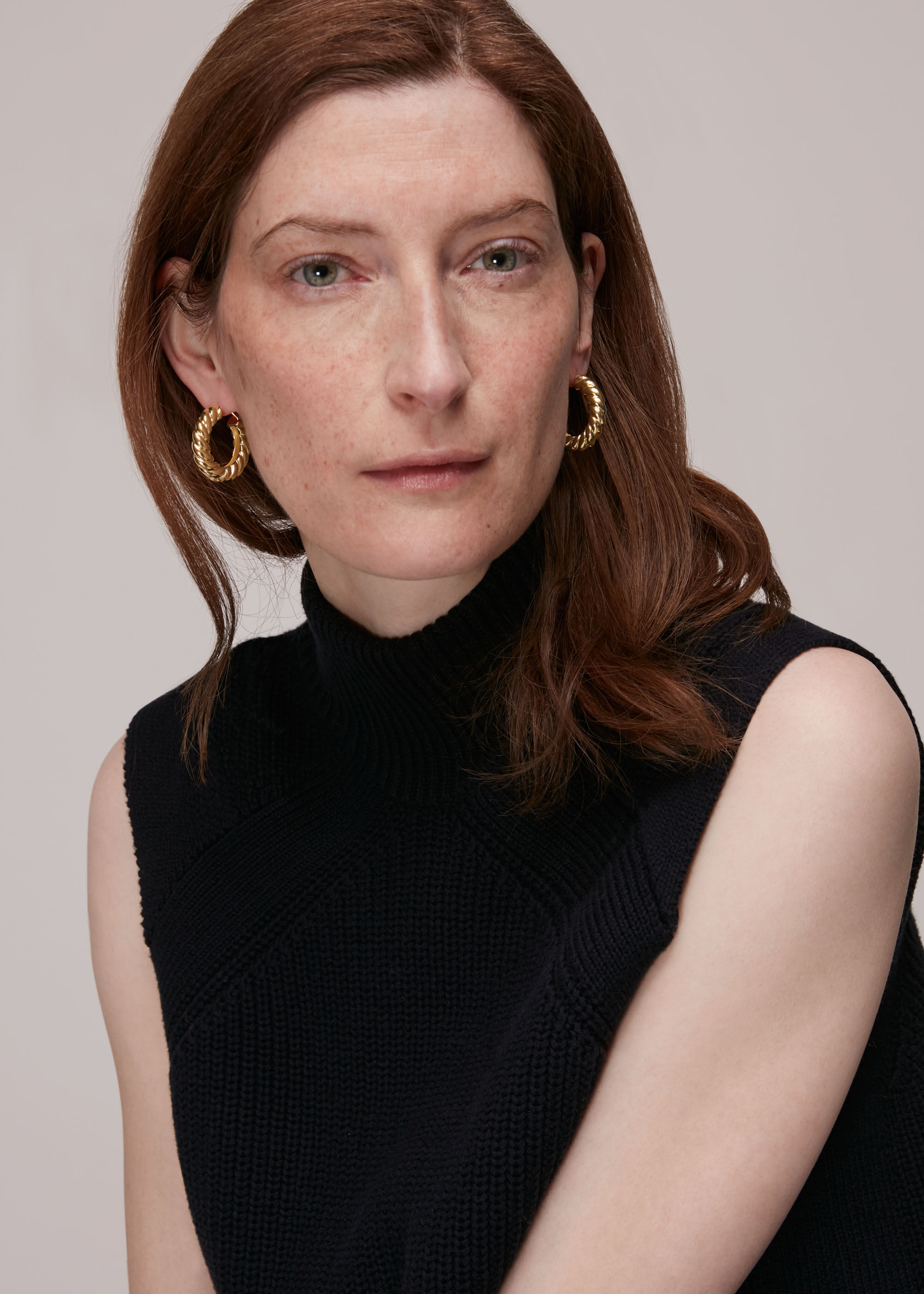 Large twisted sales hoop earrings