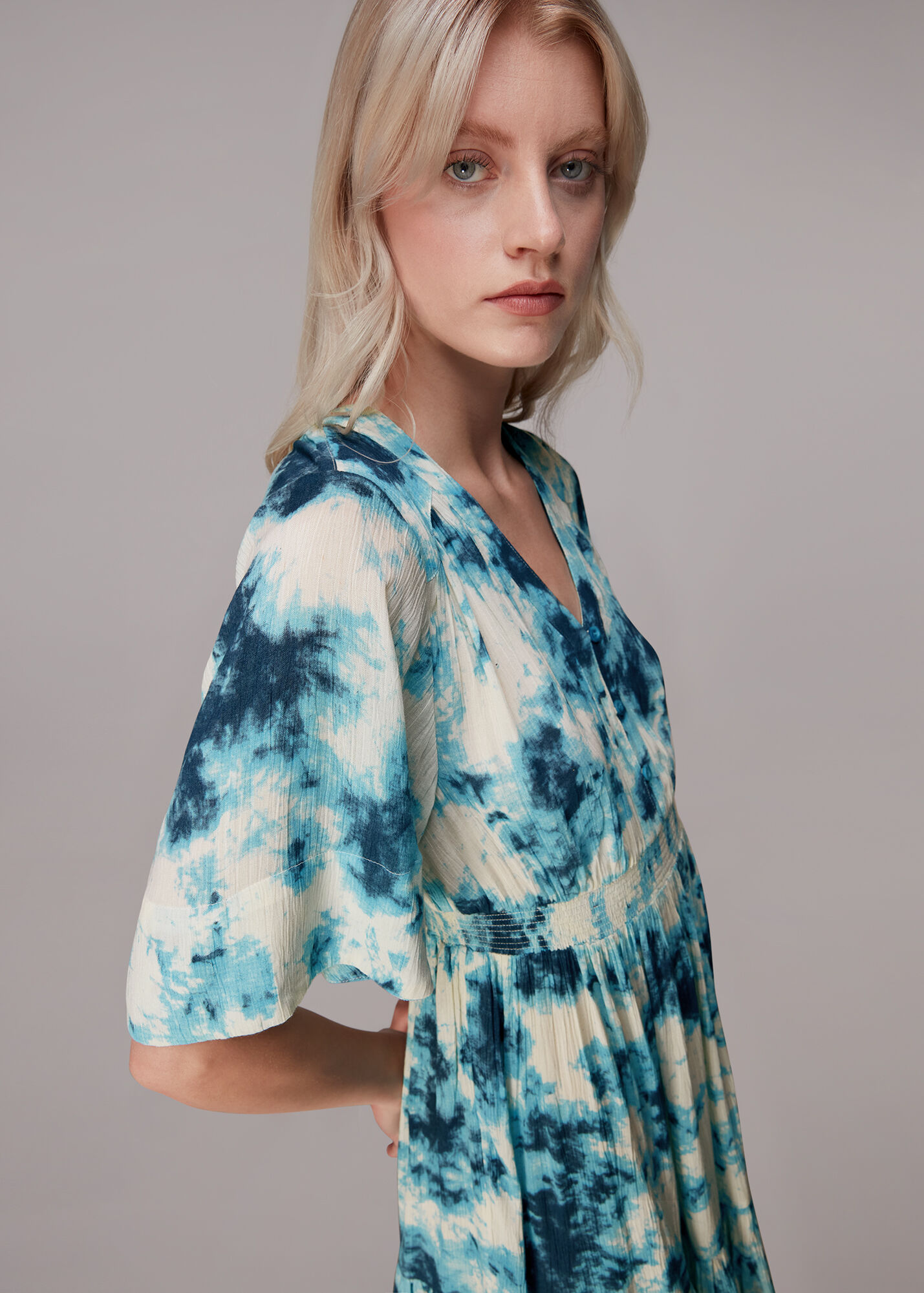 Multi tie dye t shirt dress cheap