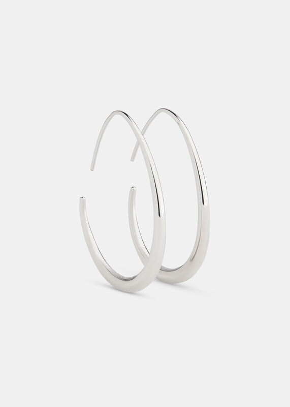 Silver Wire Hoop Earring