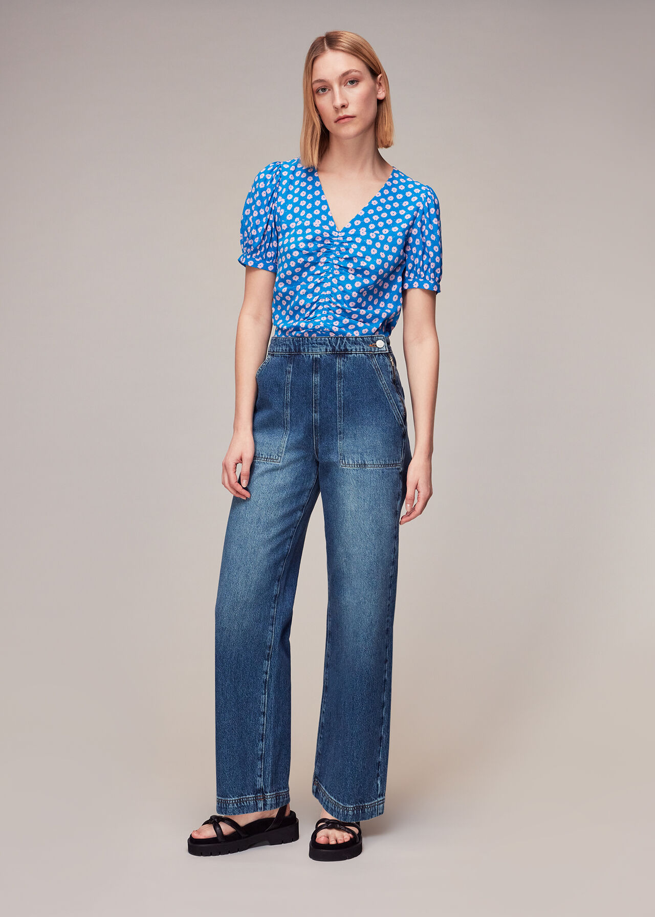 Floral Sunburst Blouse