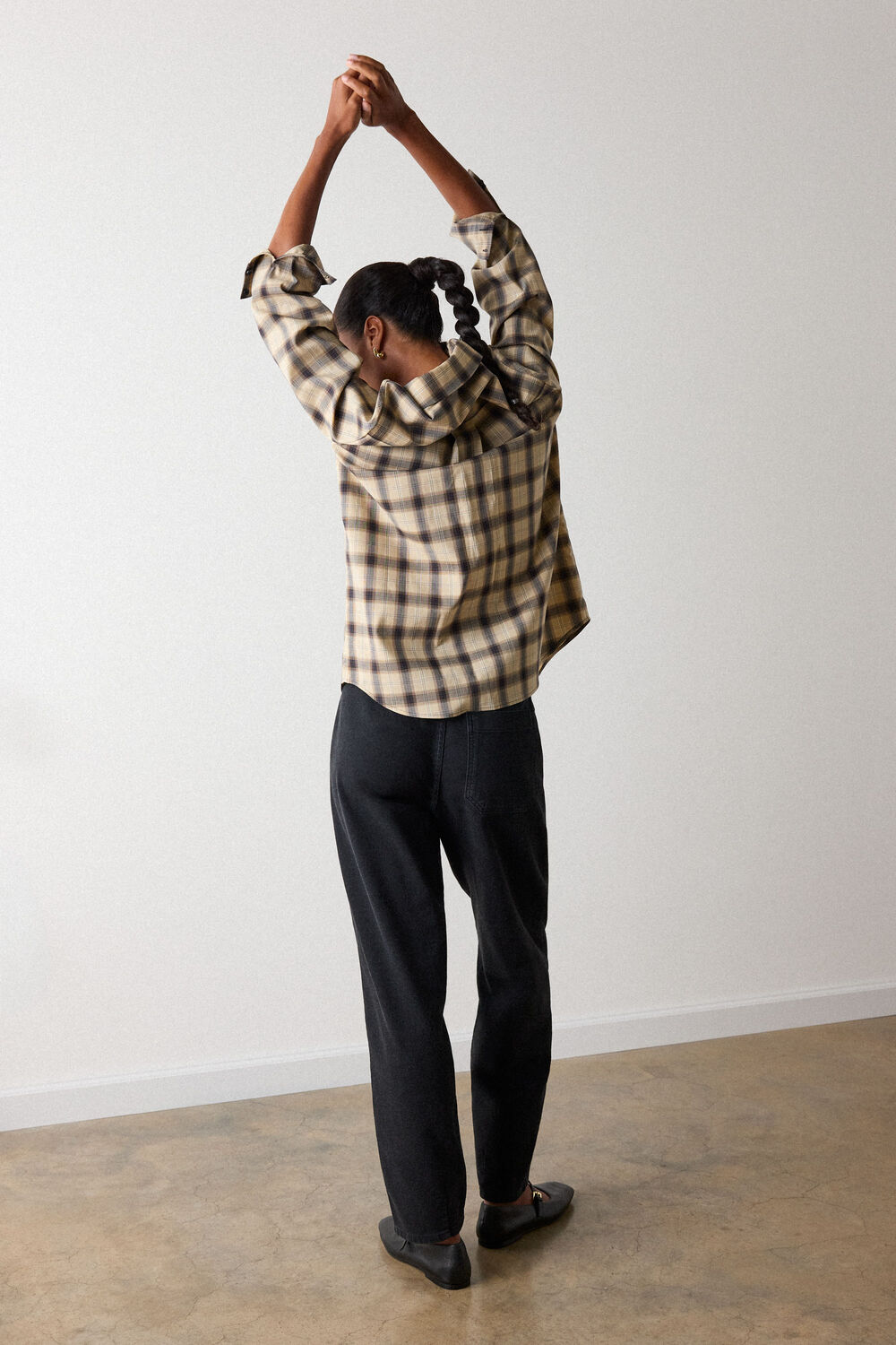 Black Full Length Cotton Trouser