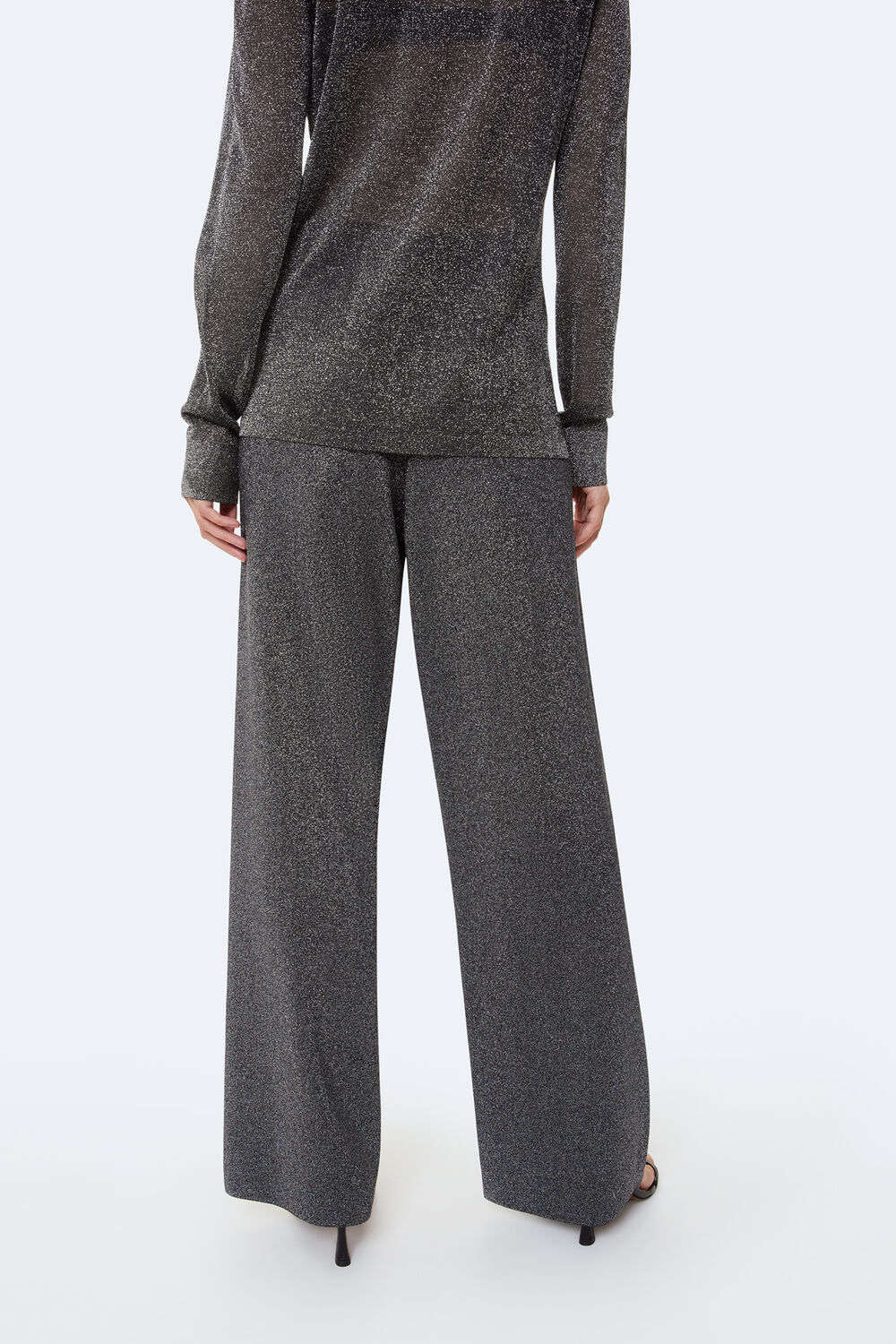 Black Sparkle Knitted Trouser