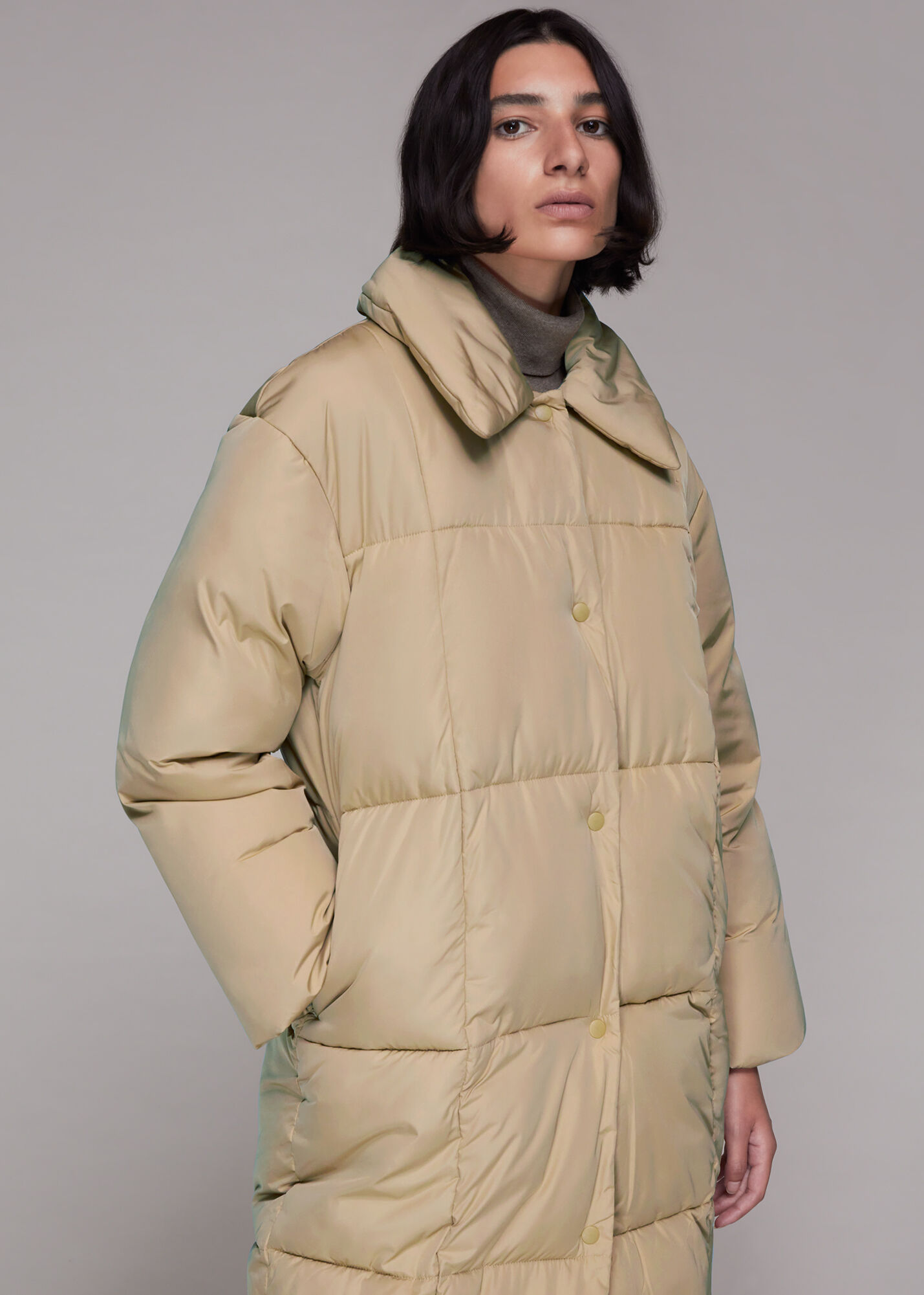 Collar puffer coat store