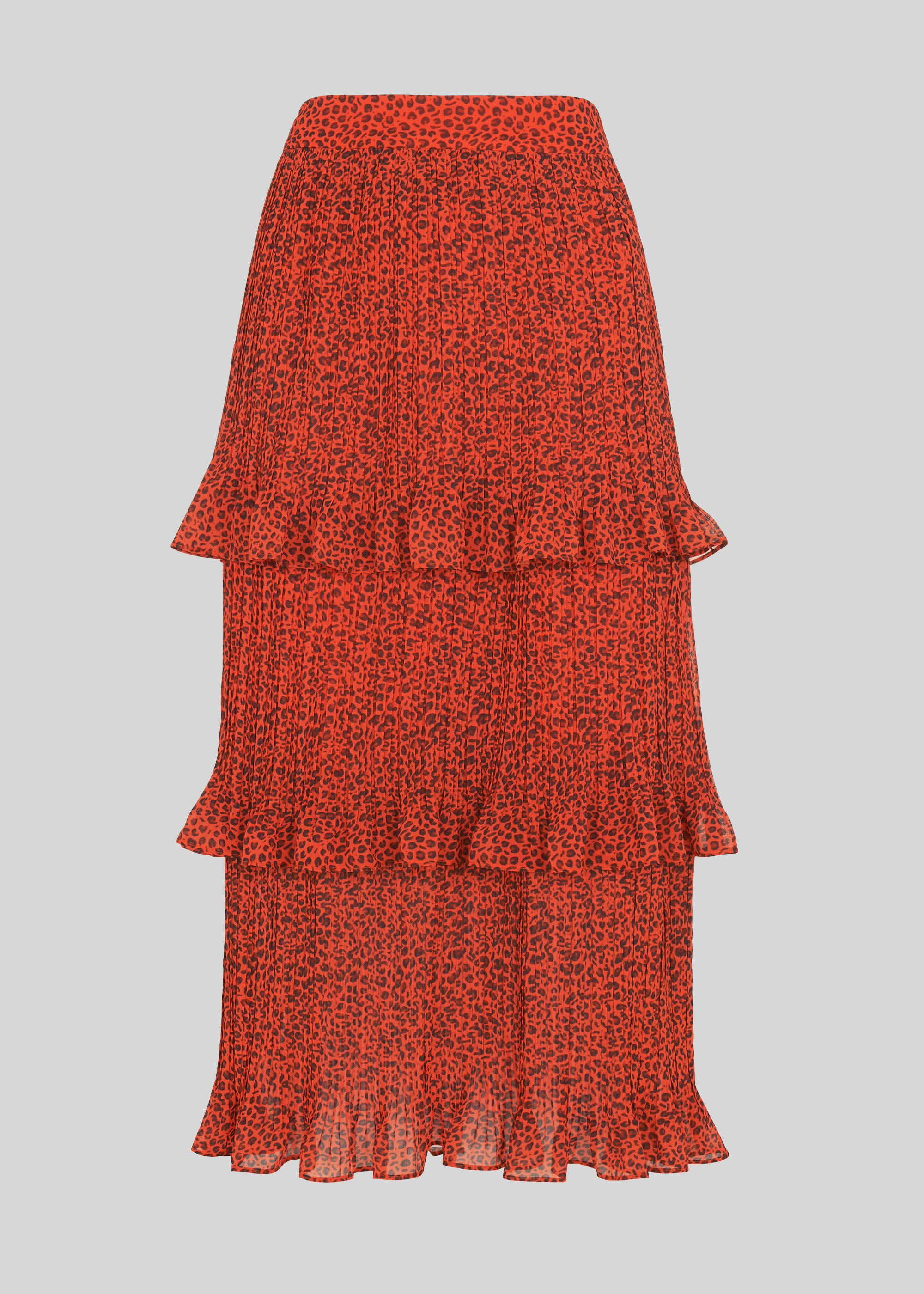 Flame Multi Mini Leopard Tiered Skirt WHISTLES