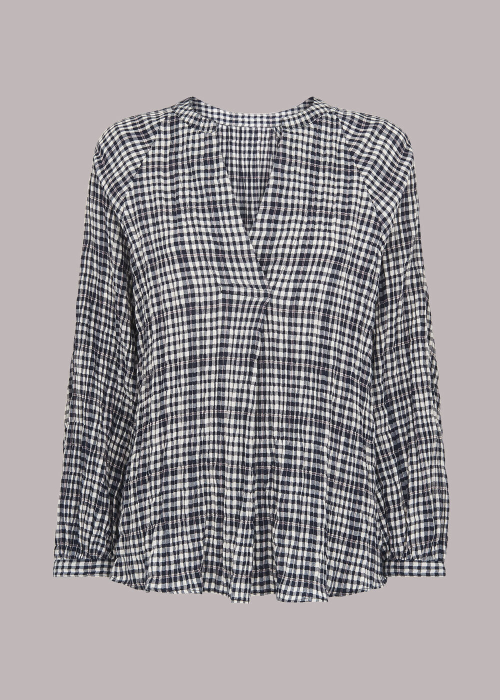 Tatum Check Oversized Top