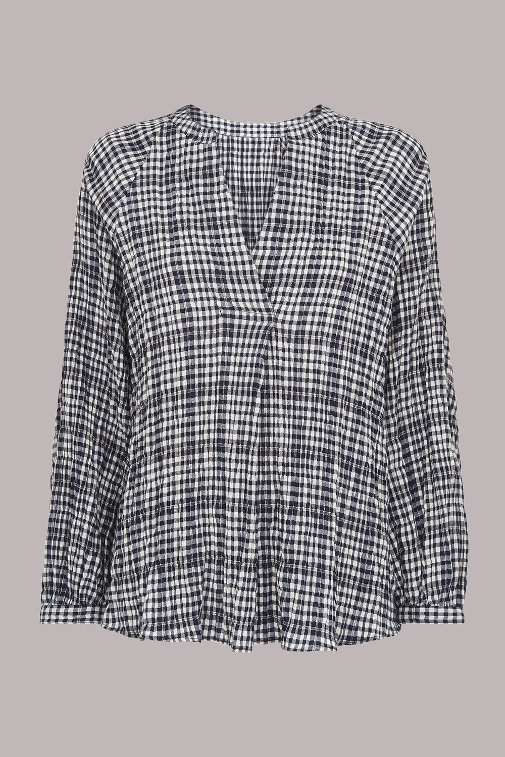 Black Tatum Check Oversized Top