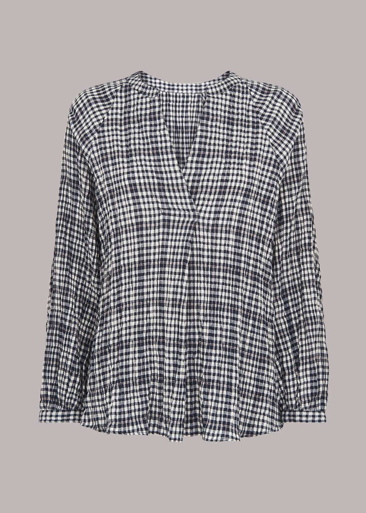 Tatum Check Oversized Top