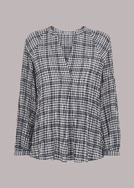 Tatum Check Oversized Top