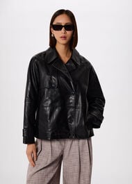 Short Leather Trench