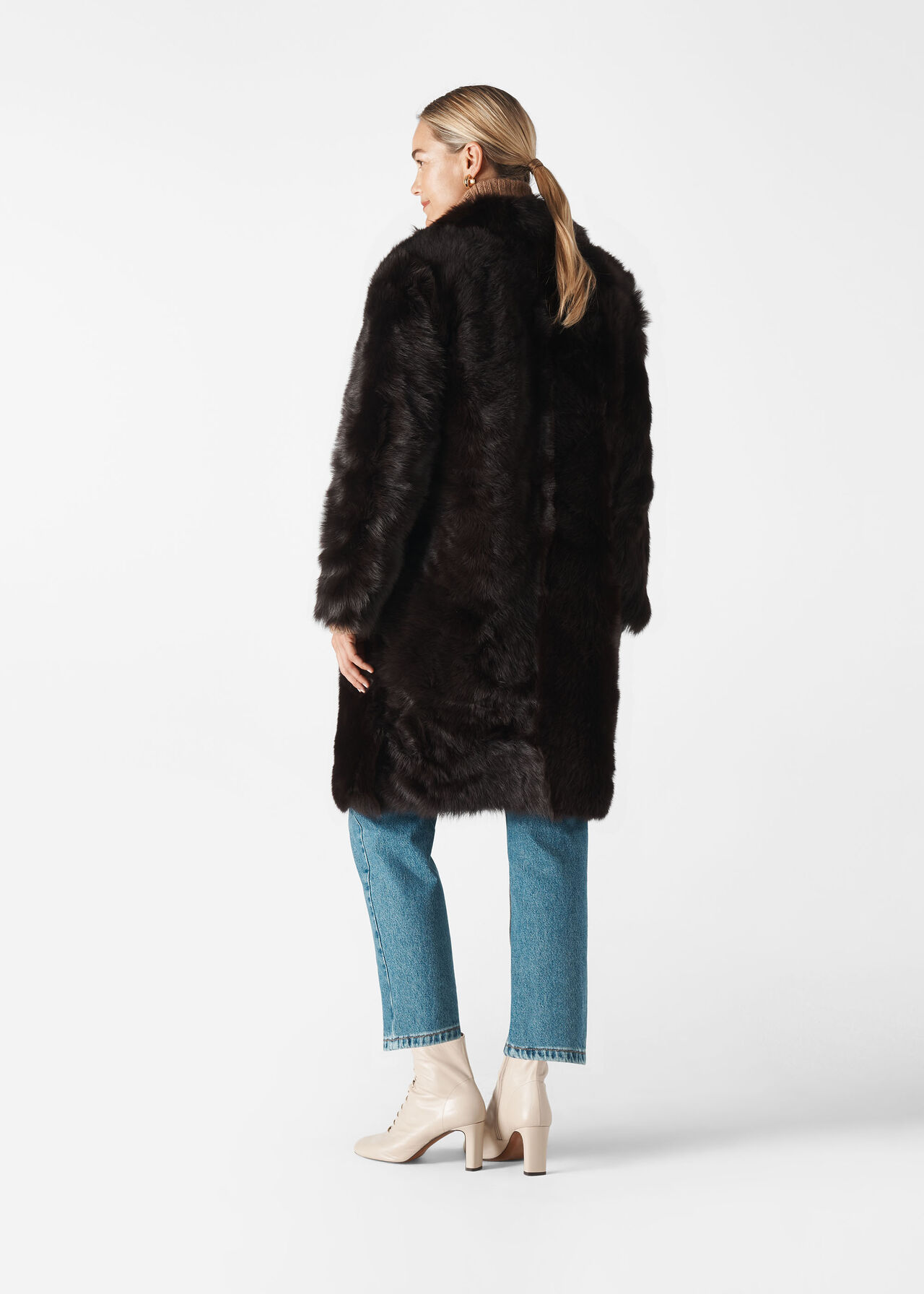 Sienna Sheepskin Coat Chocolate