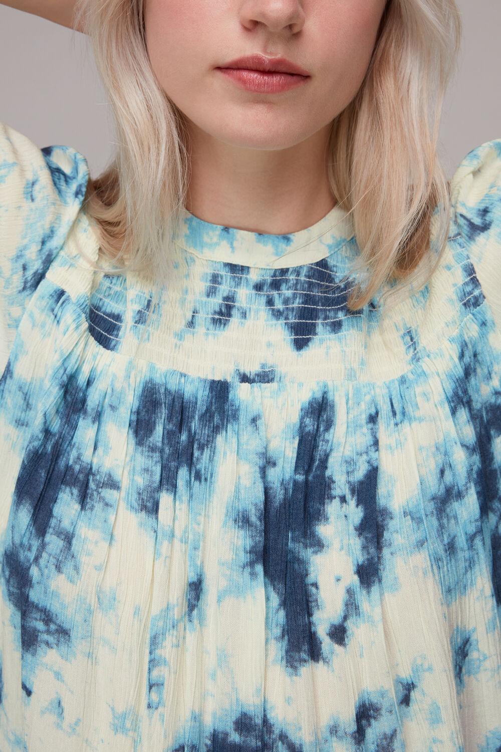 Tie Dye Textured Blouse