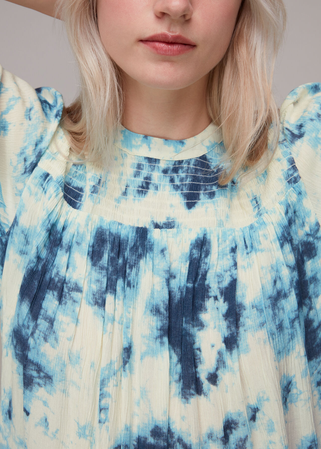 Tie Dye Textured Blouse
