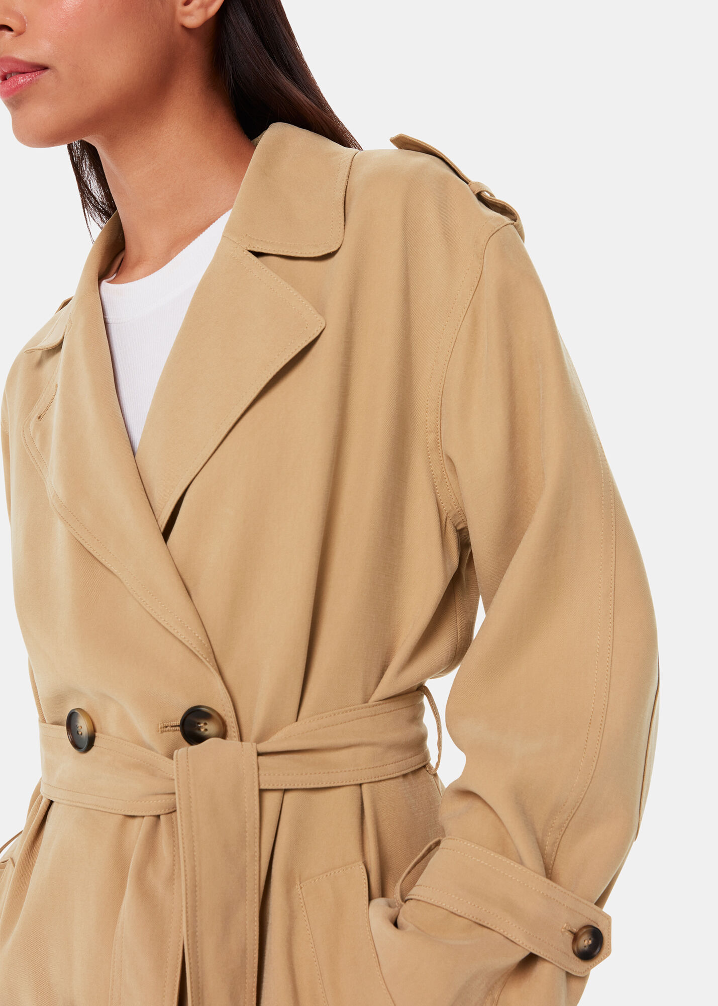 Neutral Riley Trench Coat