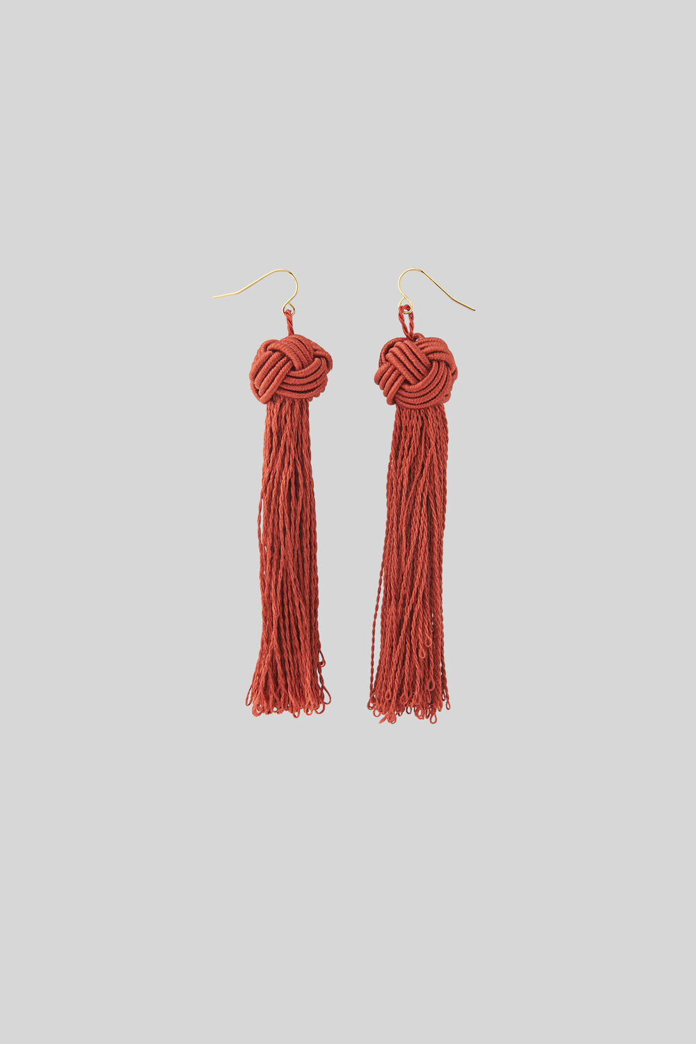 Large Tassel Earring Rust