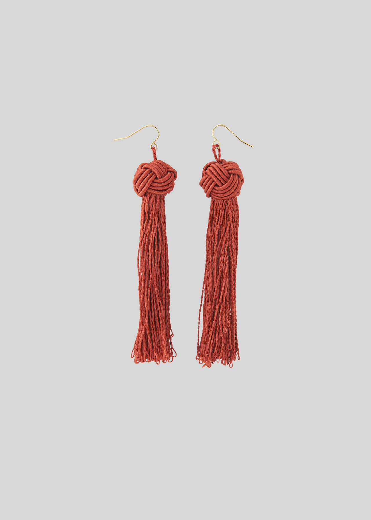 Large Tassel Earring Rust