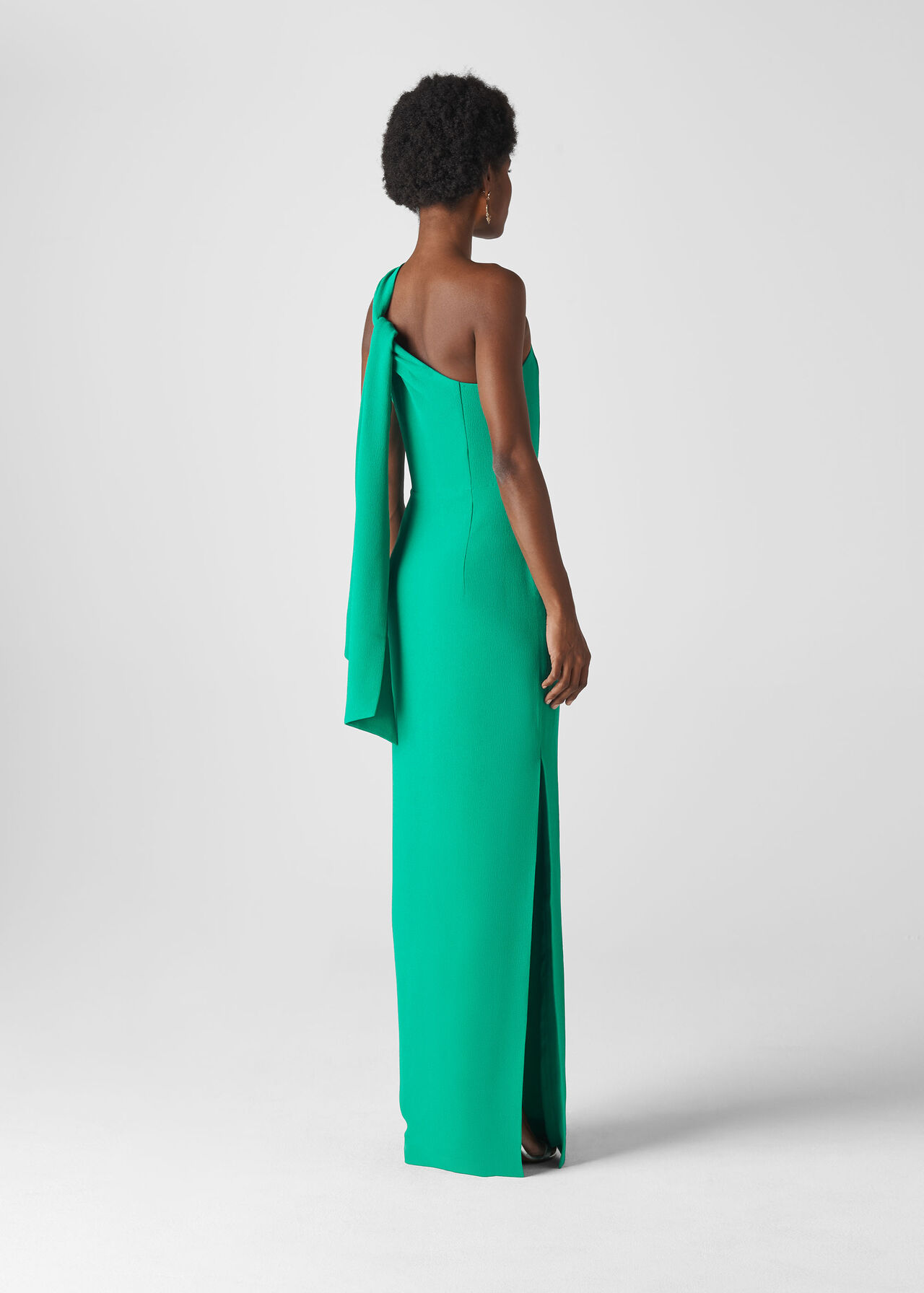 Bethan One Shoulder Maxi Dress Green