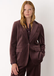 Cotton Velvet Tailored Blazer