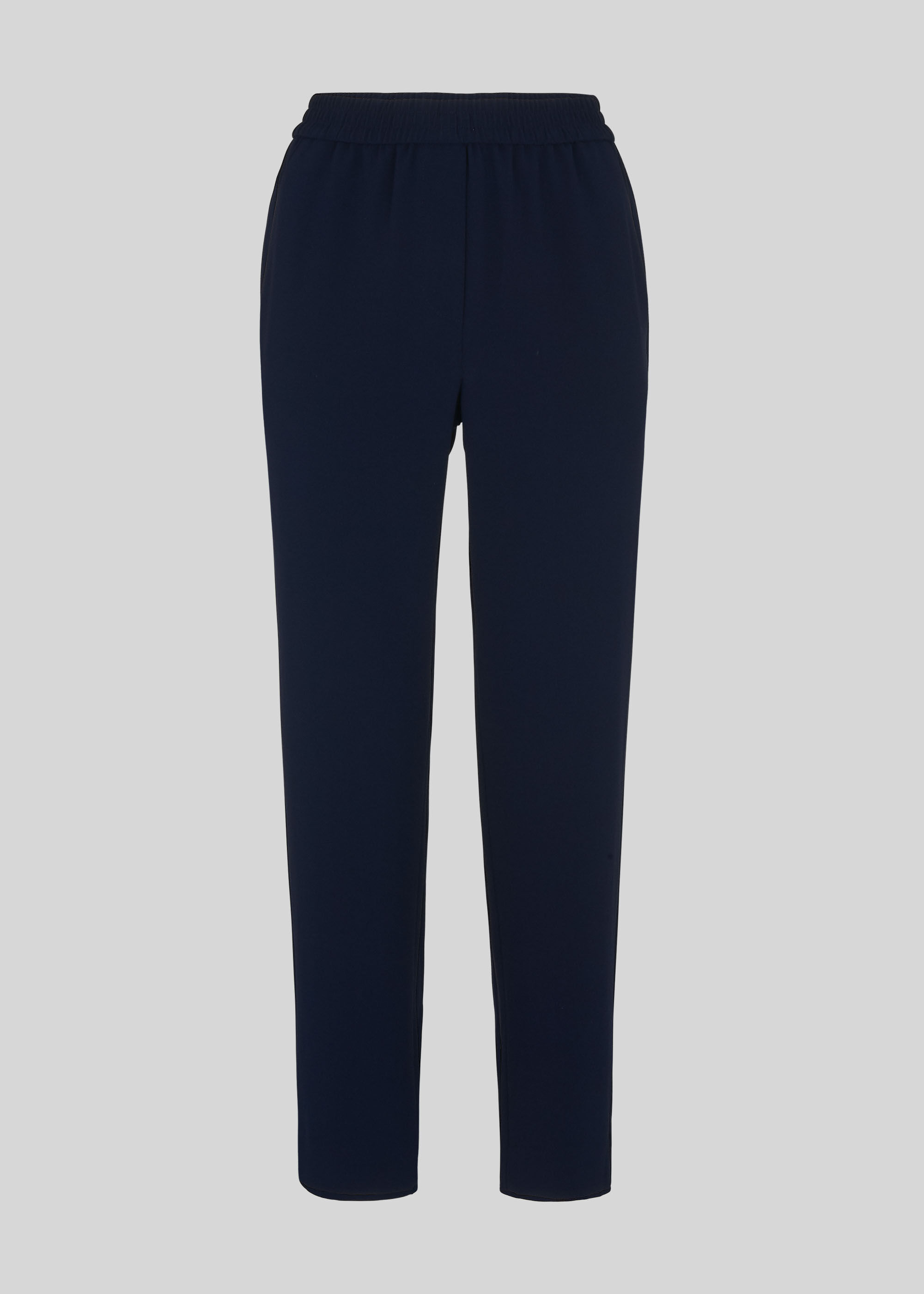 Navy Elyse Satin Trouser | WHISTLES 