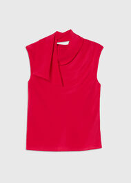 Cowl Neck Silk Drape Top