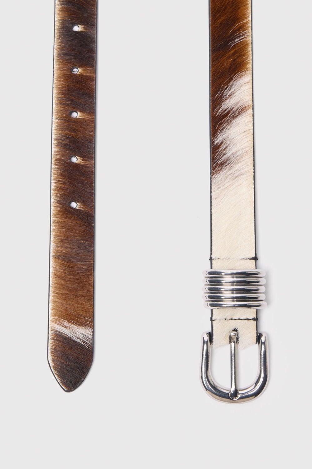 Cow Hair-On Multi Ring Belt