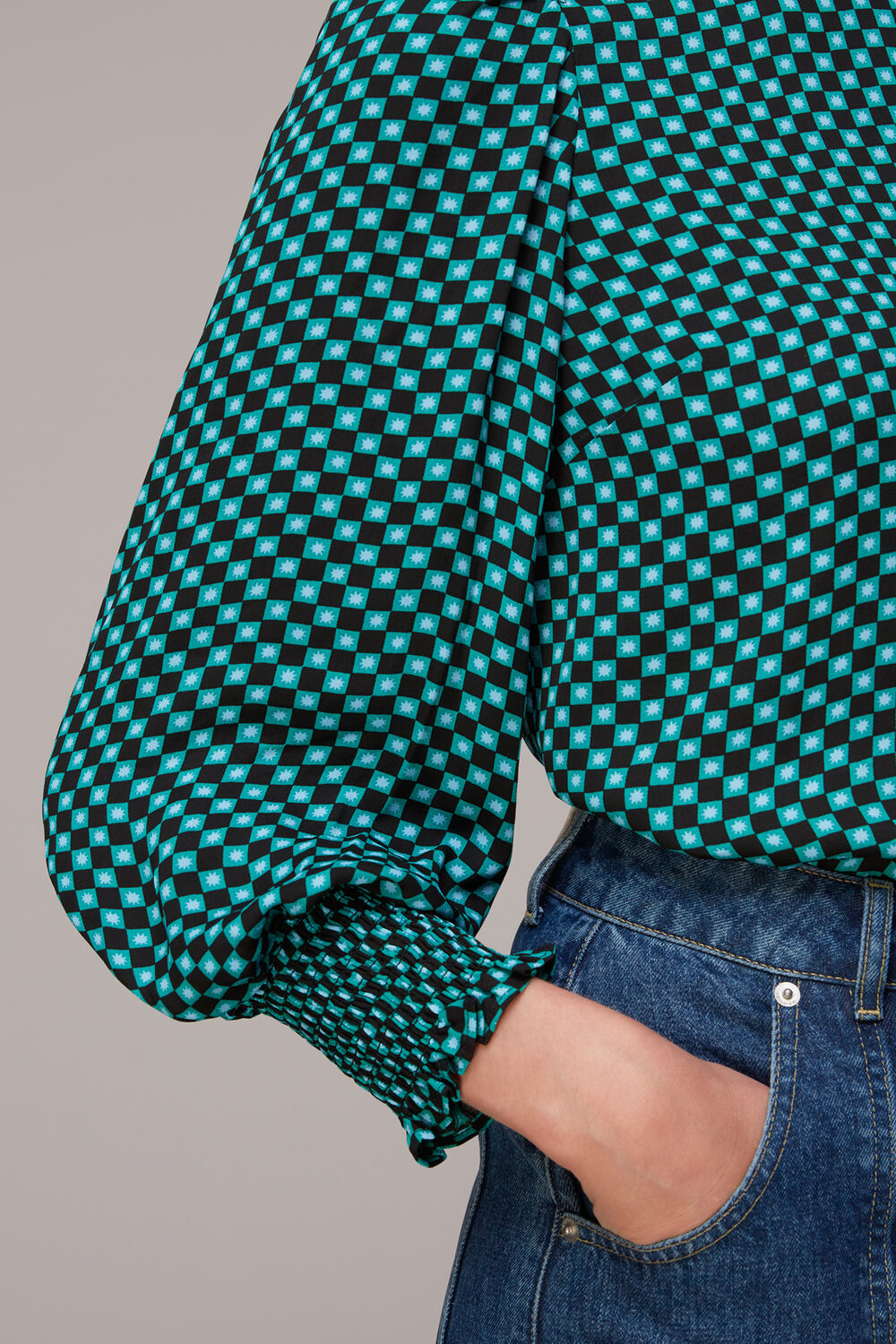 Multicolour Star Check Tessa Top