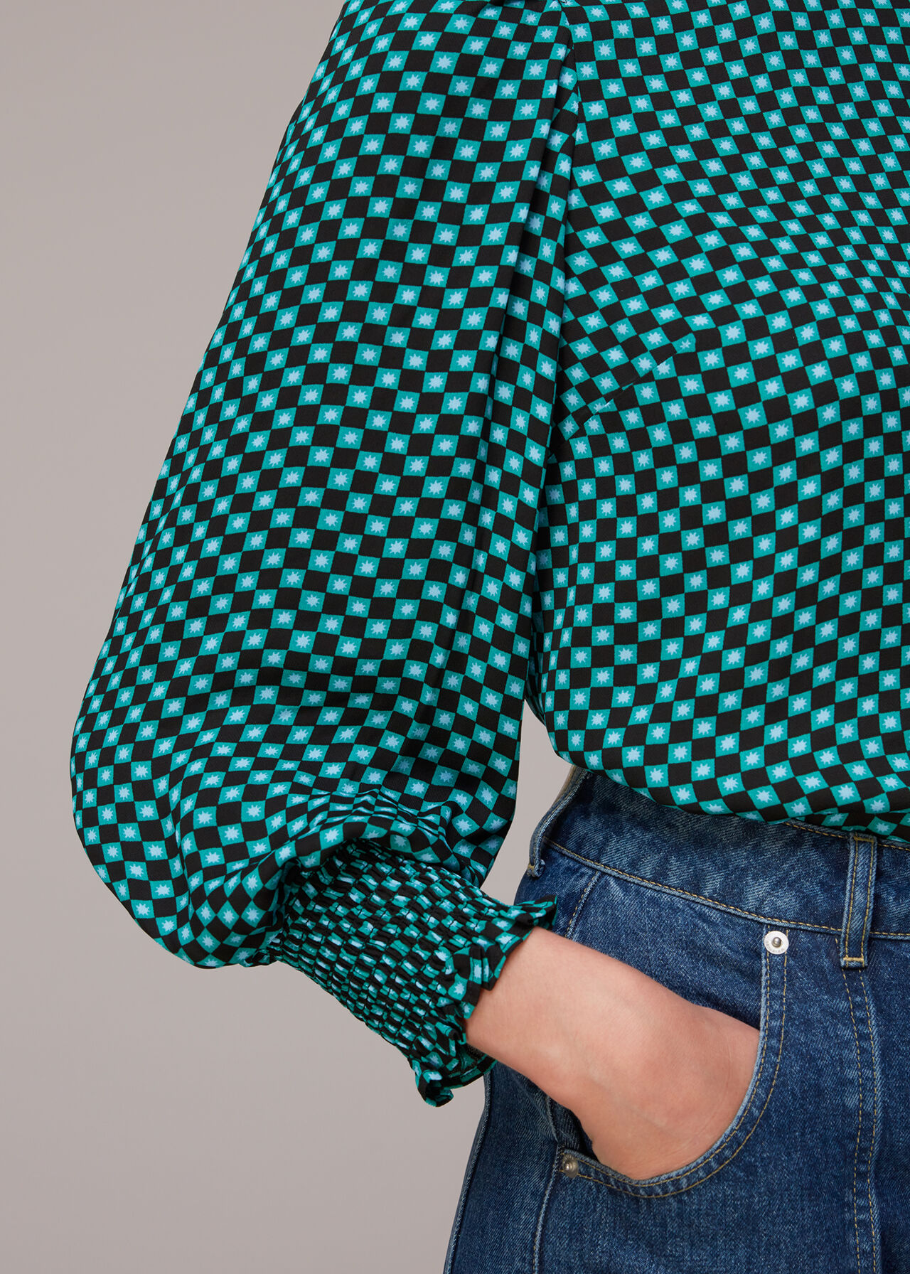 Star Check Tessa Top
