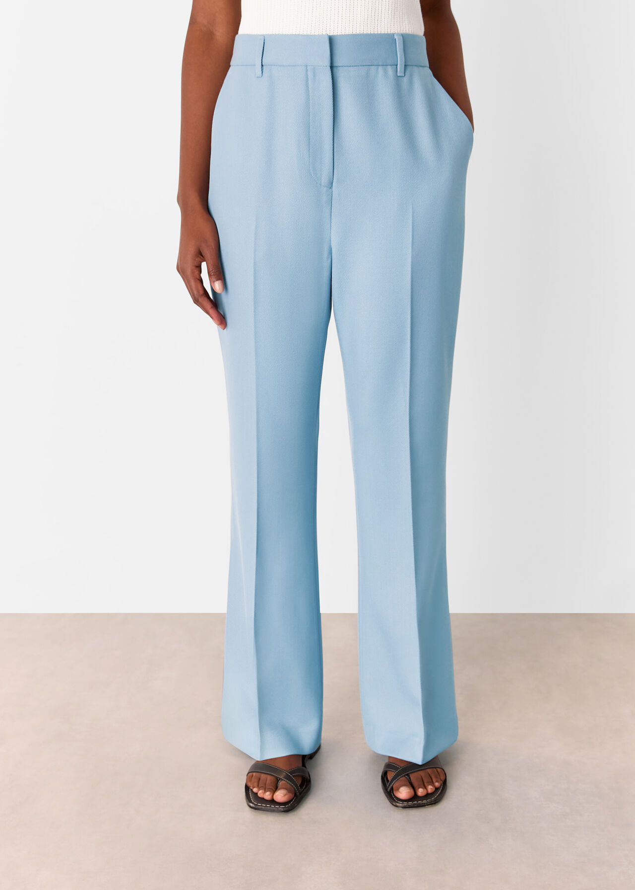 Wool Blend Tailored Trouser