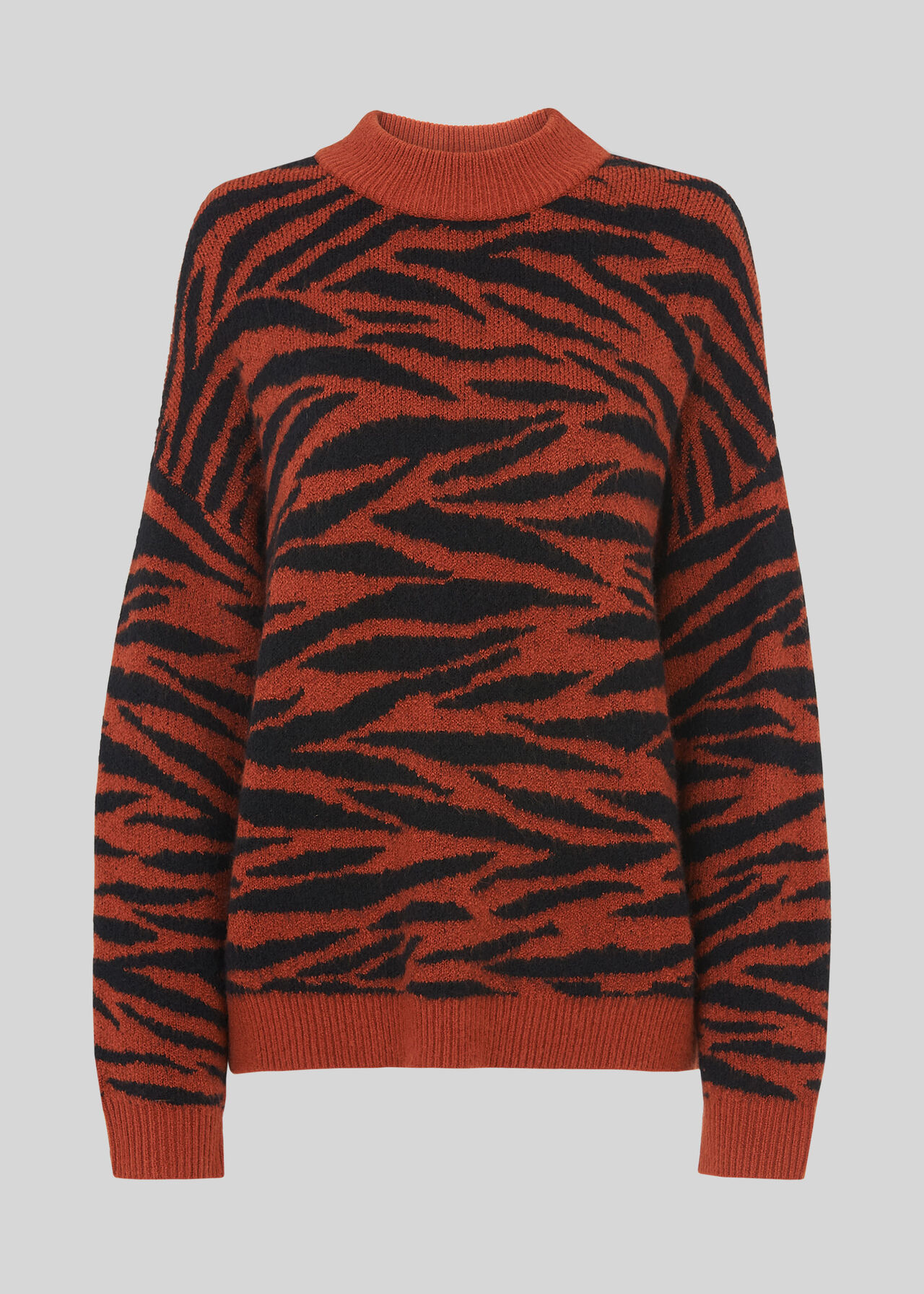Tiger Stripe Intarsia Knit Multicolour