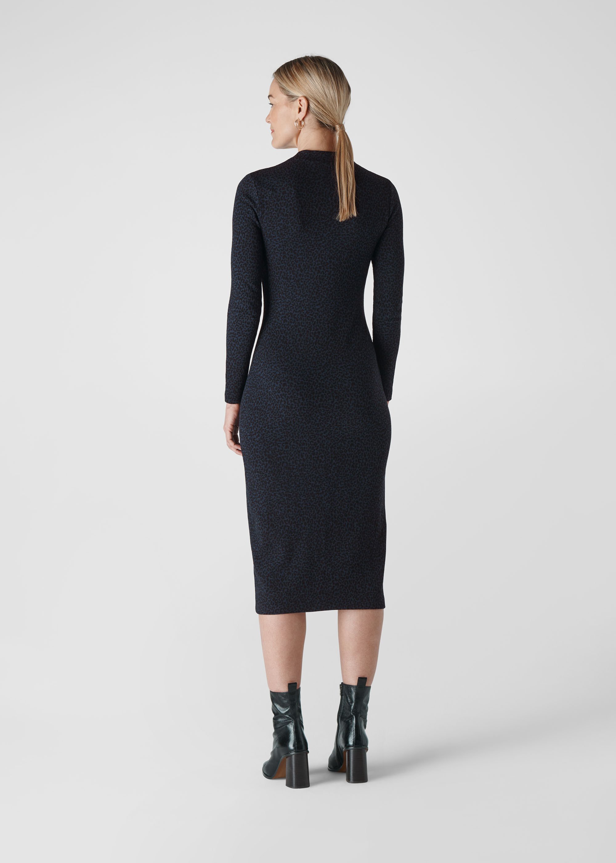 Animal Jacquard Jersey Dress