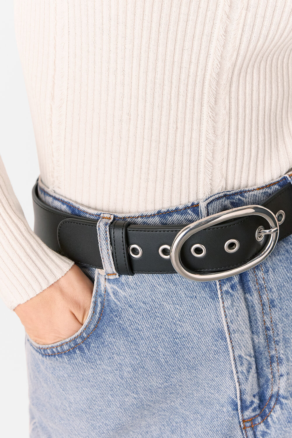 Eyelet Detail Belt
