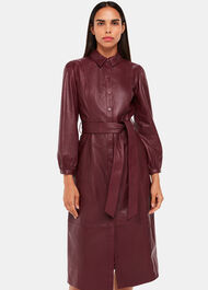 Phoebe Leather Shirt Dress