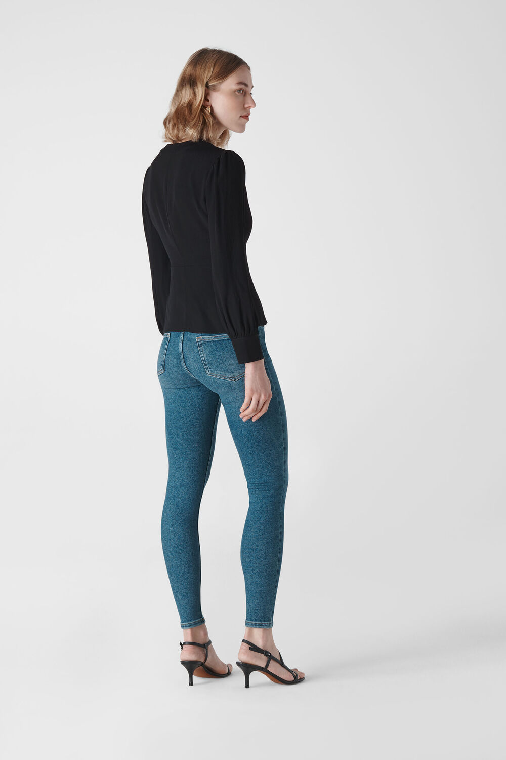 Neave Button Through Top Black