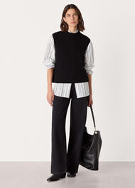 Mixed Stripe Oversized Shirt