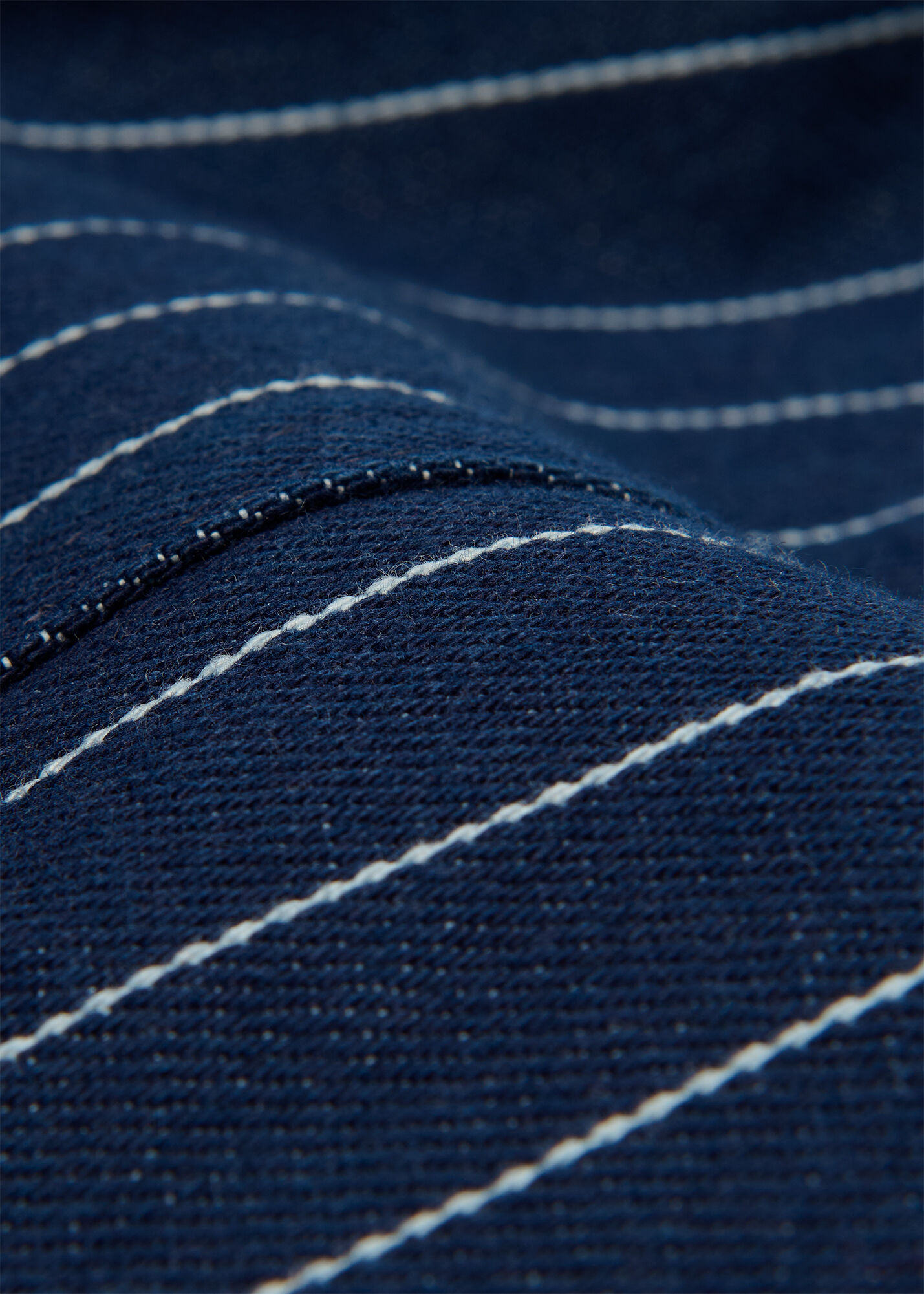 Navy/Multi Pinstripe Barrel Leg Jean | WHISTLES | Whistles US |
