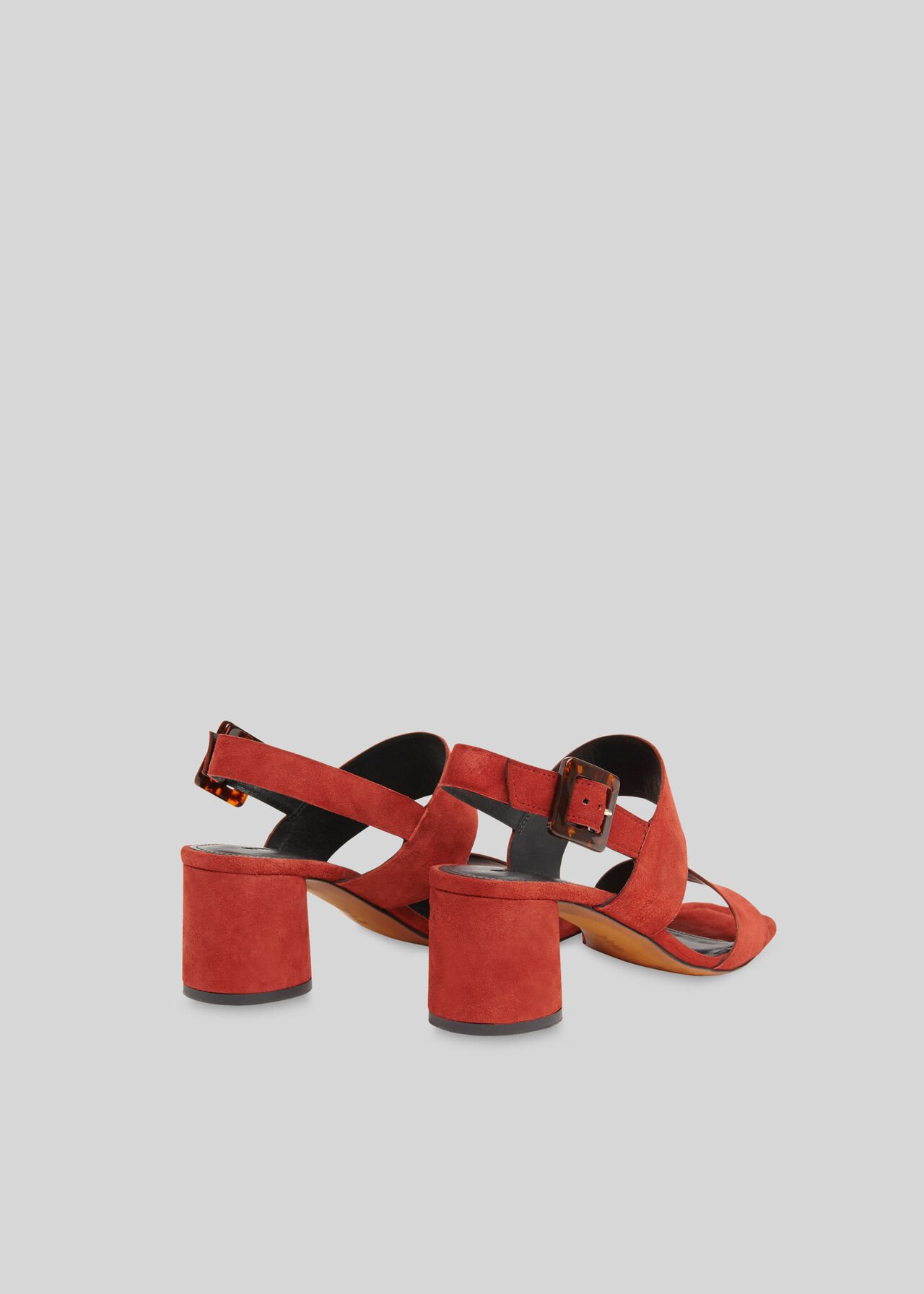 Avery Tort Buckle Sandal Rust