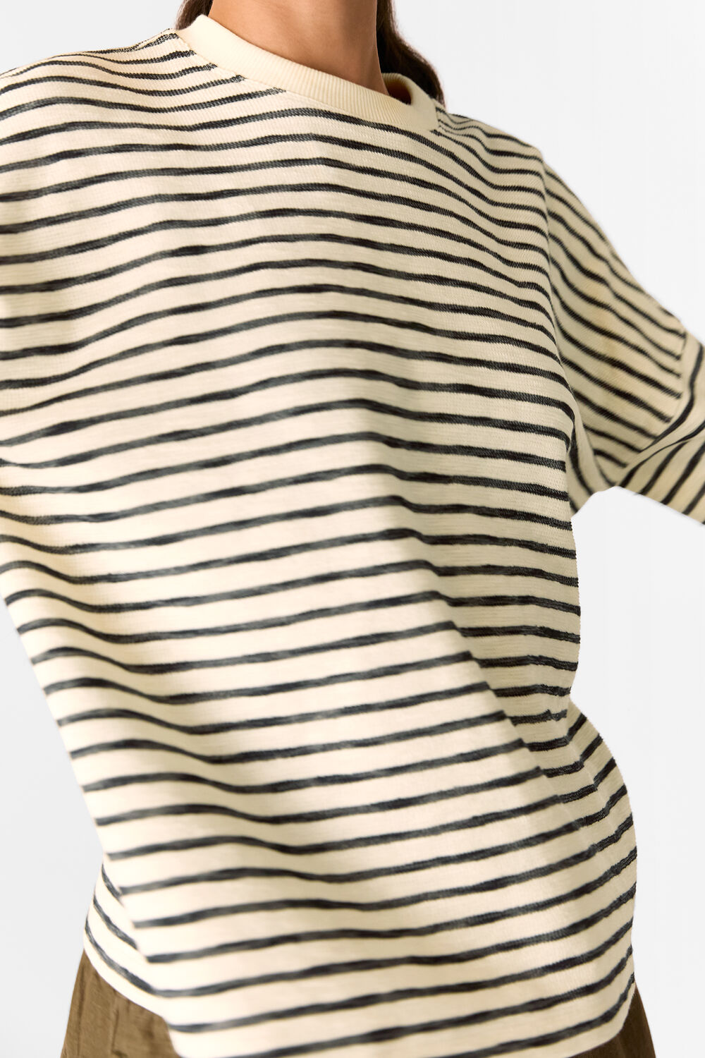 Textured Stripe Jersey Top